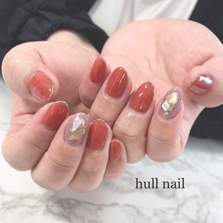 春 フレンチ テラコッタのネイルデザイン ネイルブック