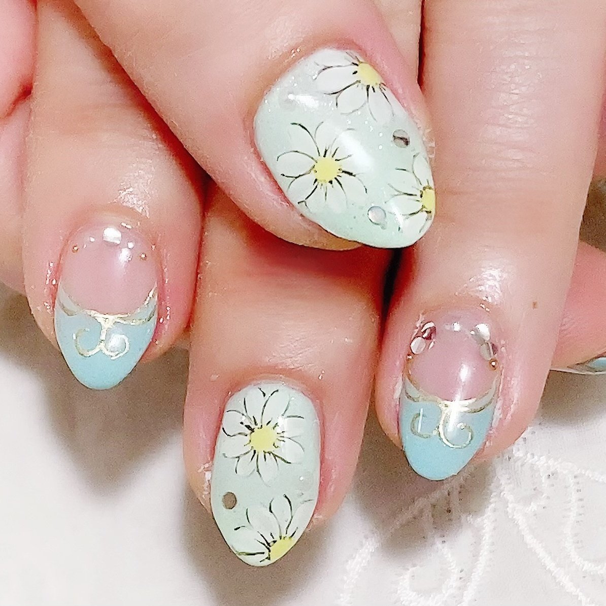春 夏 オールシーズン オフィス ハンド Fantasia Nailartsalonのネイルデザイン No ネイルブック