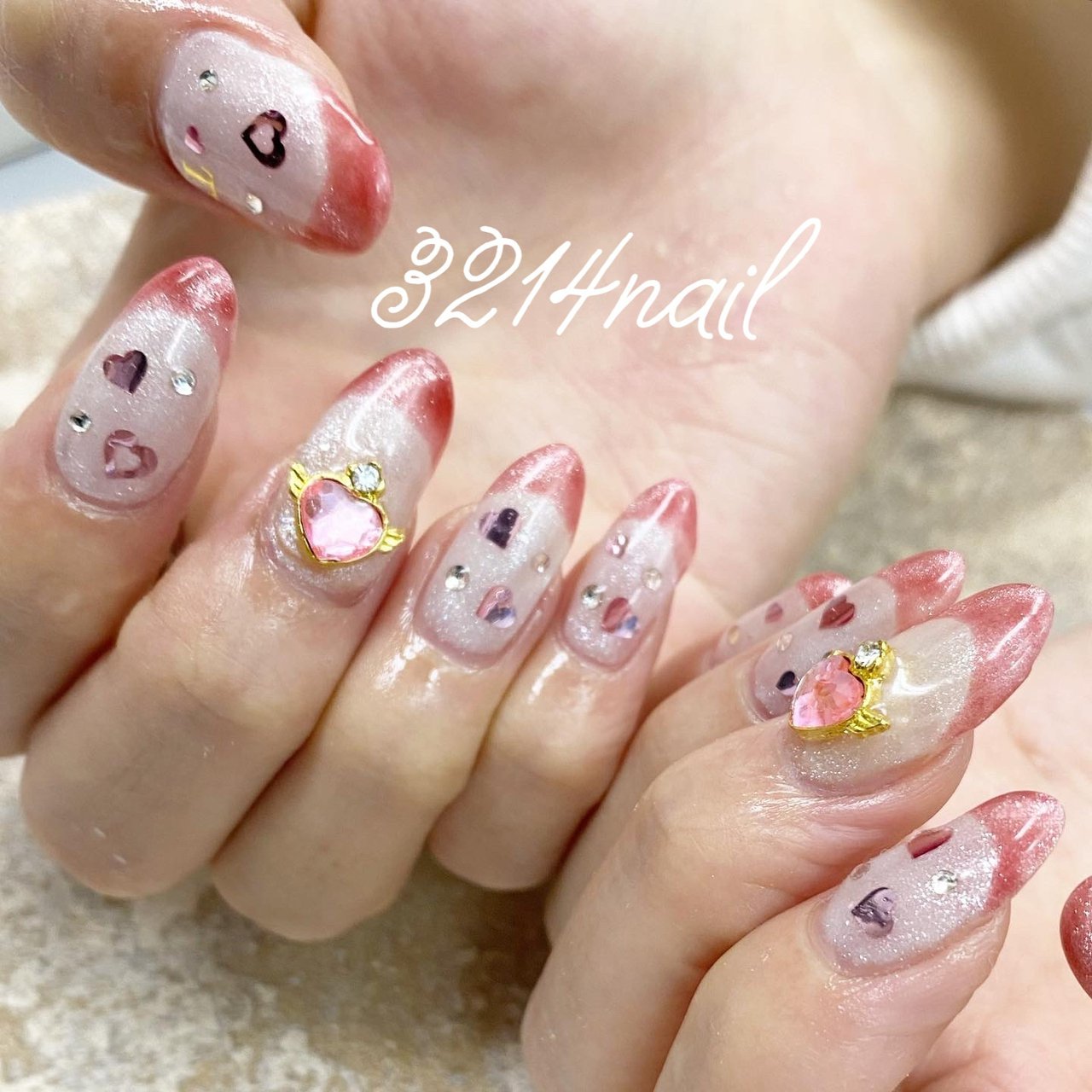 オールシーズン ハンド フレンチ ロング ピンク 3214 みついし のネイルデザイン No ネイルブック