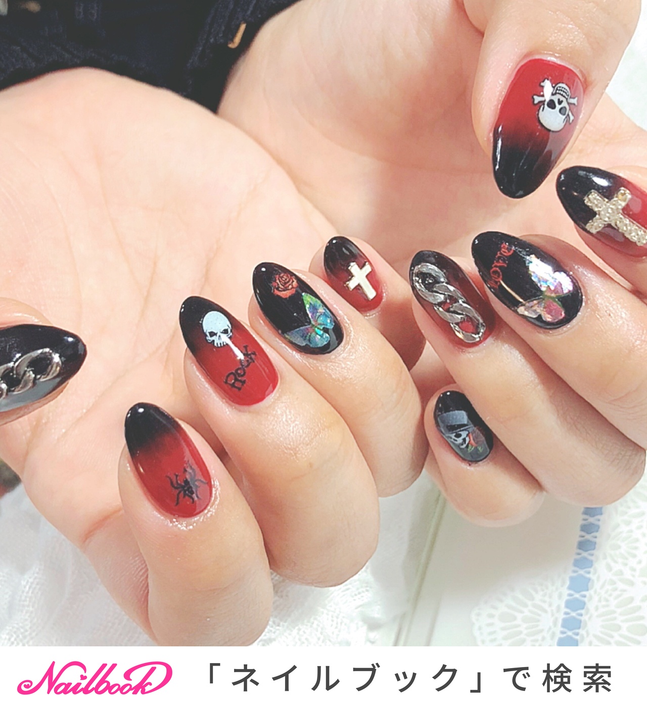 ドクロのネイルデザイン ネイルブック