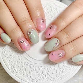 人気順 桜抹茶ネイルのネイルデザイン ネイルブック