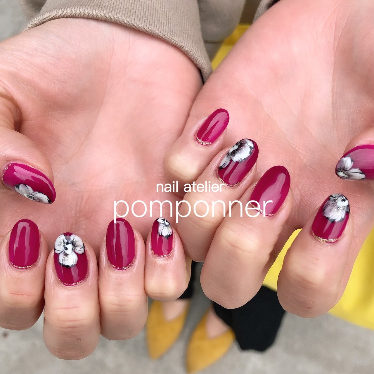 オールシーズン 浴衣 パーティー 女子会 シンプル Nailatelier Pomponner ネイルアトリエ ポンポネのネイルデザイン No ネイルブック