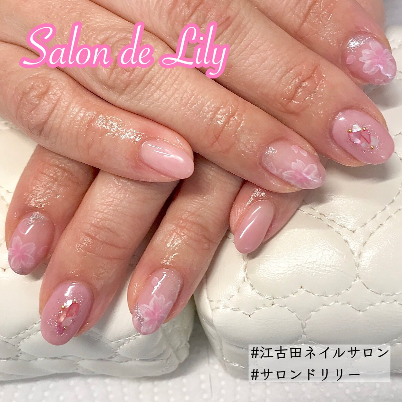 春 卒業式 入学式 ハンド フラワー Salondelilyのネイルデザイン No ネイルブック