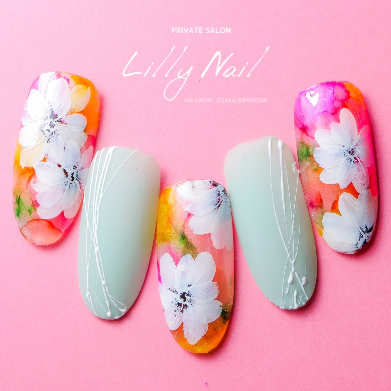春 入学式 デート 女子会 ハンド 住吉区ネイルサロン Lillynail リリーネイル にしもりさきのネイル デザイン No ネイルブック