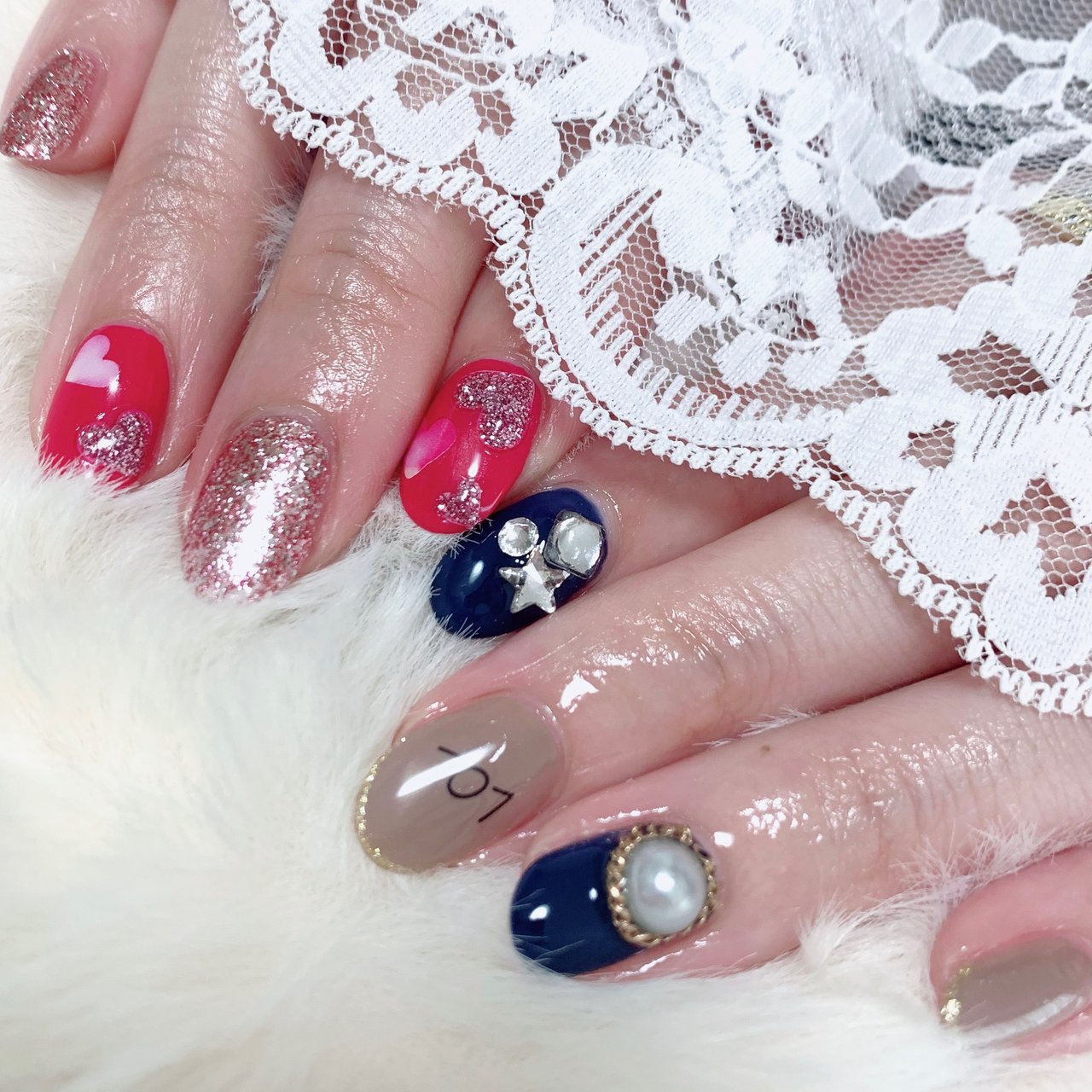 バレンタイン ハンド Nail Salon Serendipity のネイルデザイン No ネイルブック