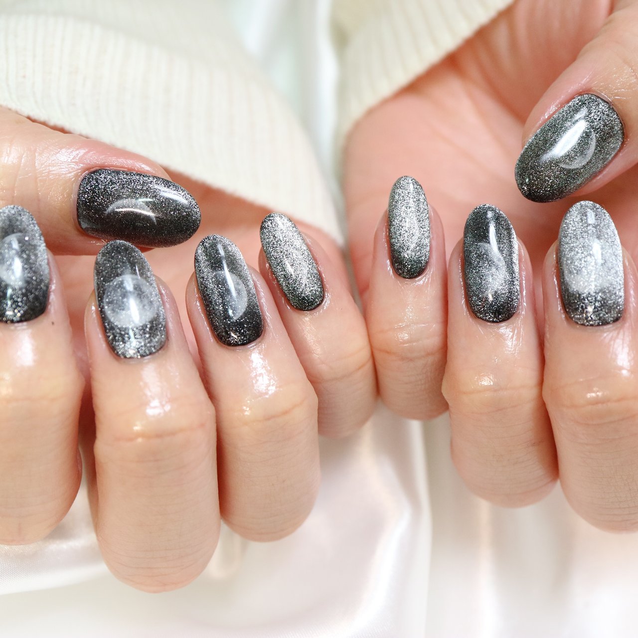 オールシーズン ハンド ワンカラー マグネット ミディアム 新宿三丁目ネイルサロンラミエンヌ 鈴木かおりのネイルデザイン No ネイルブック