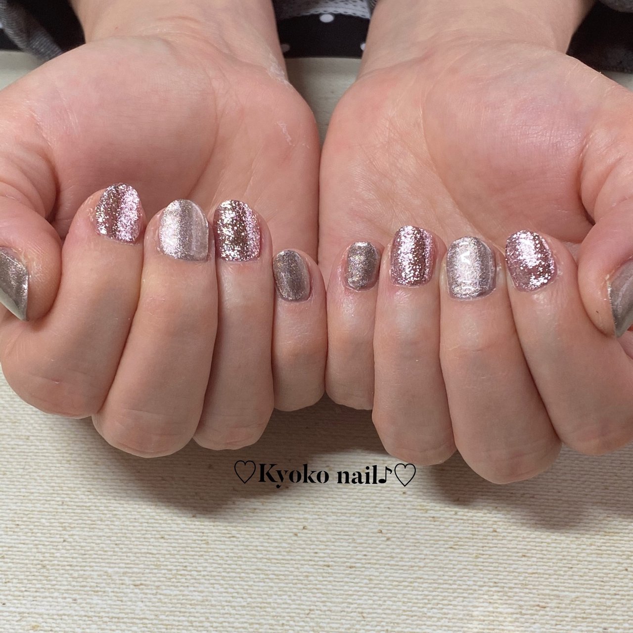 オールシーズン ハンド シンプル ラメ ワンカラー Kyoko Nailのネイルデザイン No ネイルブック