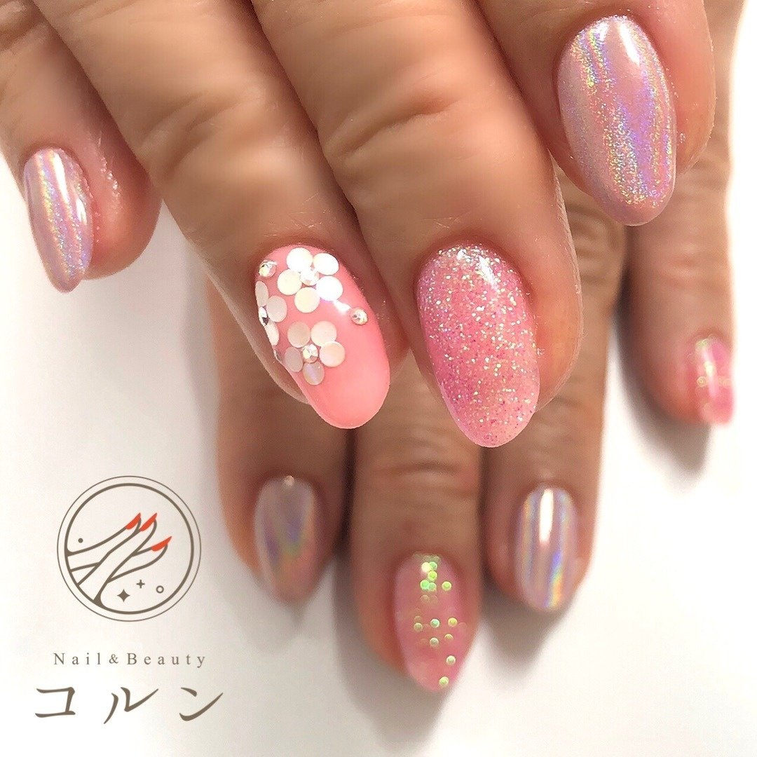 春 夏 ブライダル デート ホログラム パラジェル取扱店 Nail Beauty コルン赤坂 溜池山王のネイルデザイン No ネイルブック