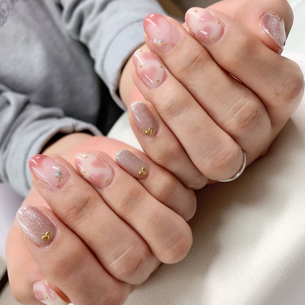 オールシーズン バレンタイン オフィス デート ハンド Nail Salon No ナンバー のネイルデザイン No ネイル ブック
