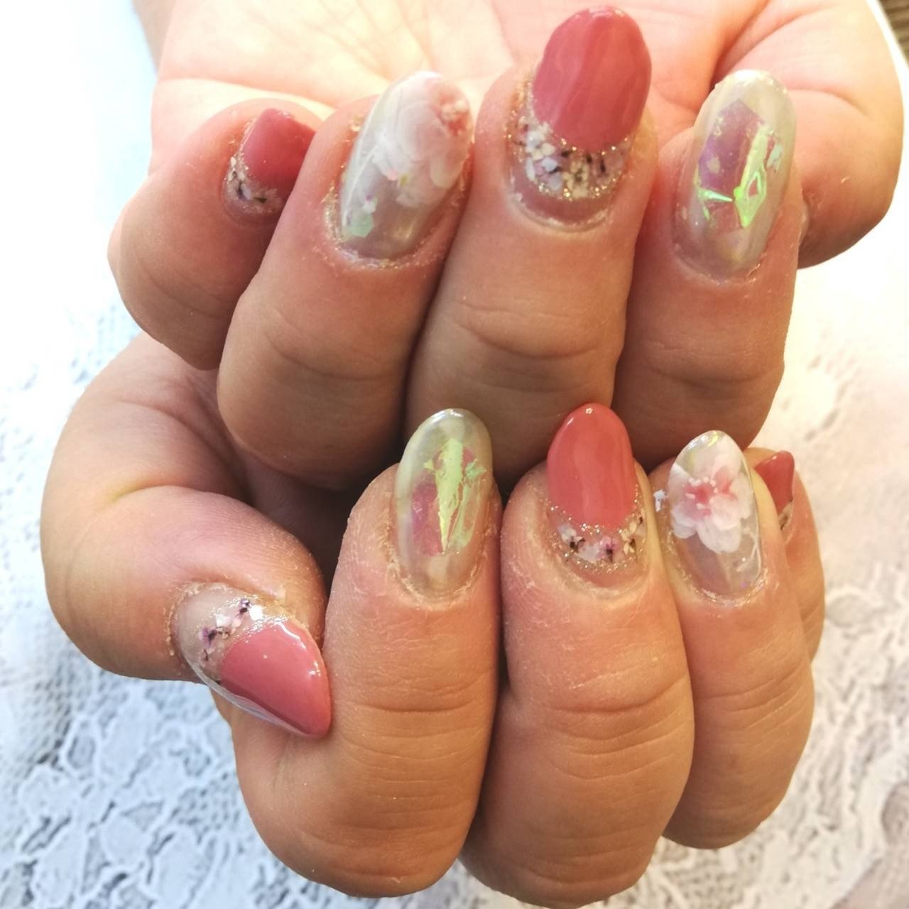 夏 卒業式 入学式 ハンド フレンチ Chocoのネイルデザイン No ネイルブック