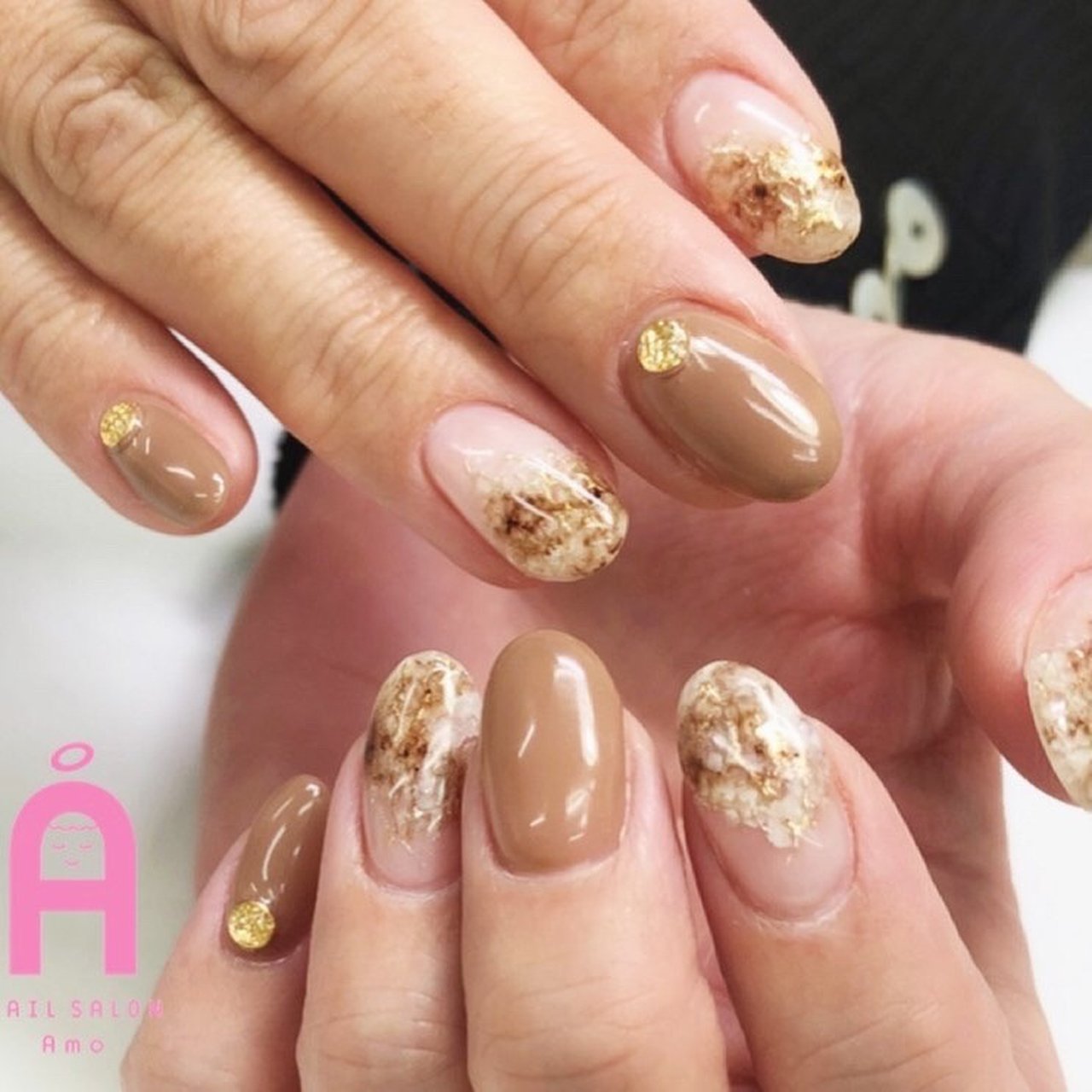 春 夏 ハンド ニュアンス ミラー Amoのネイルデザイン No ネイルブック