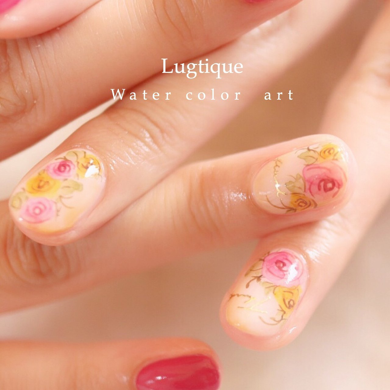 フラワー ピンク イエロー Natsuのネイルデザイン No ネイルブック