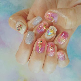 マニキュア(ポリッシュ)/#セーラームーンネイルのネイルデザイン