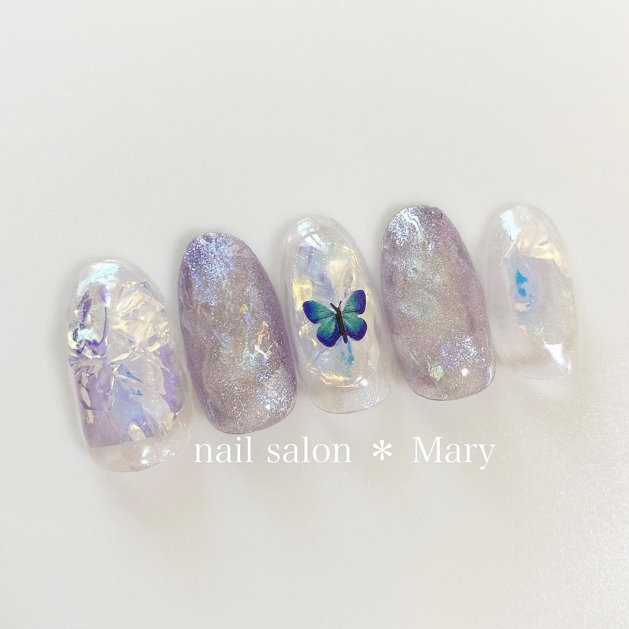 オールシーズン ハンド オーロラ ミディアム クリア Maryのネイルデザイン No ネイルブック