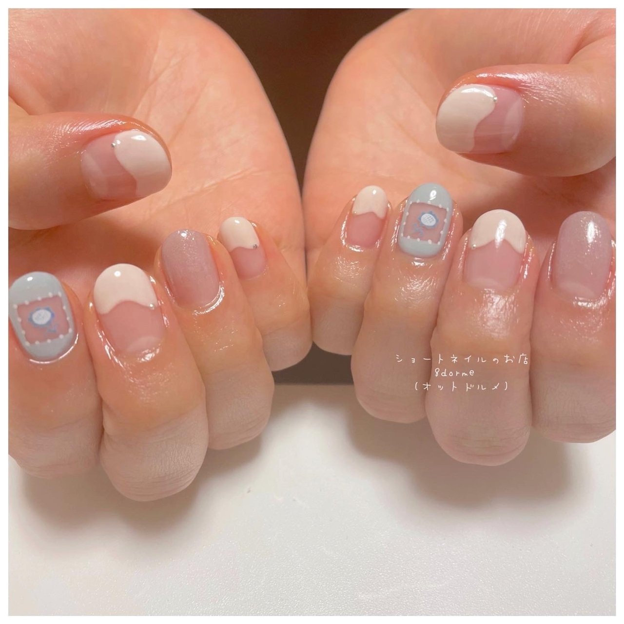 春 夏 オールシーズン 女子会 ハンド 大岡山ネイルサロン ショートネイルのお店 8dorme オットドルメ のネイルデザイン No ネイルブック