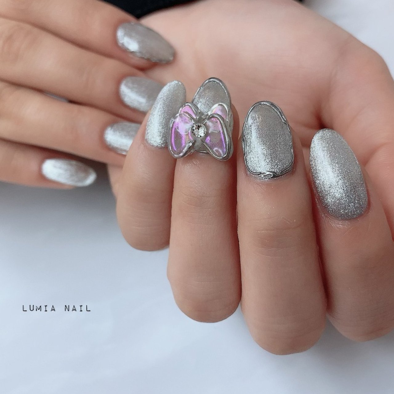 春 オールシーズン ハンド シンプル ラメ Lumia Nailのネイルデザイン No ネイルブック