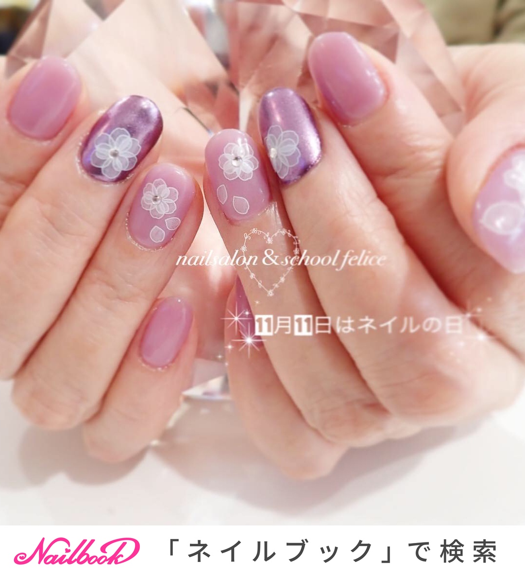 春 秋 冬 オールシーズン ハンド Felicefeliceのネイルデザイン No ネイルブック