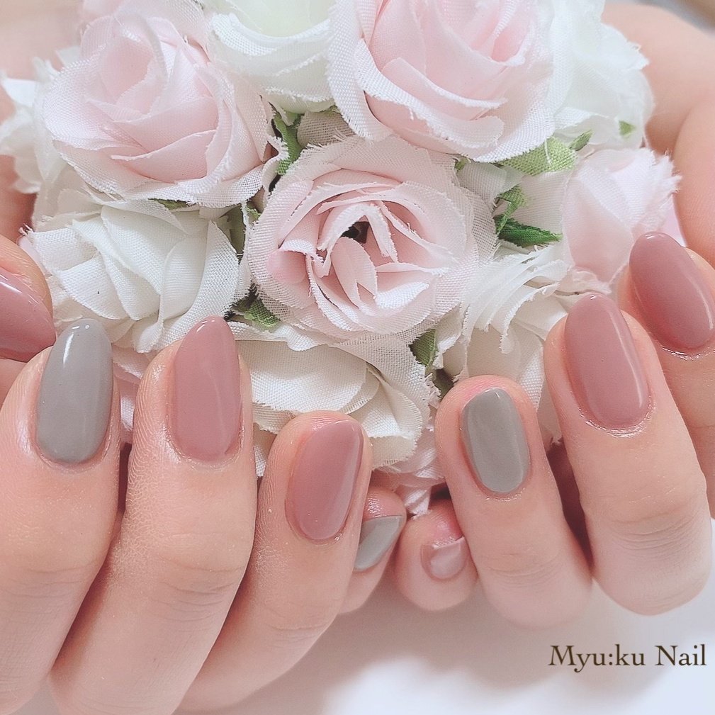 オールシーズン オフィス ハンド シンプル ワンカラー Myu Ku Nailのネイルデザイン No ネイルブック