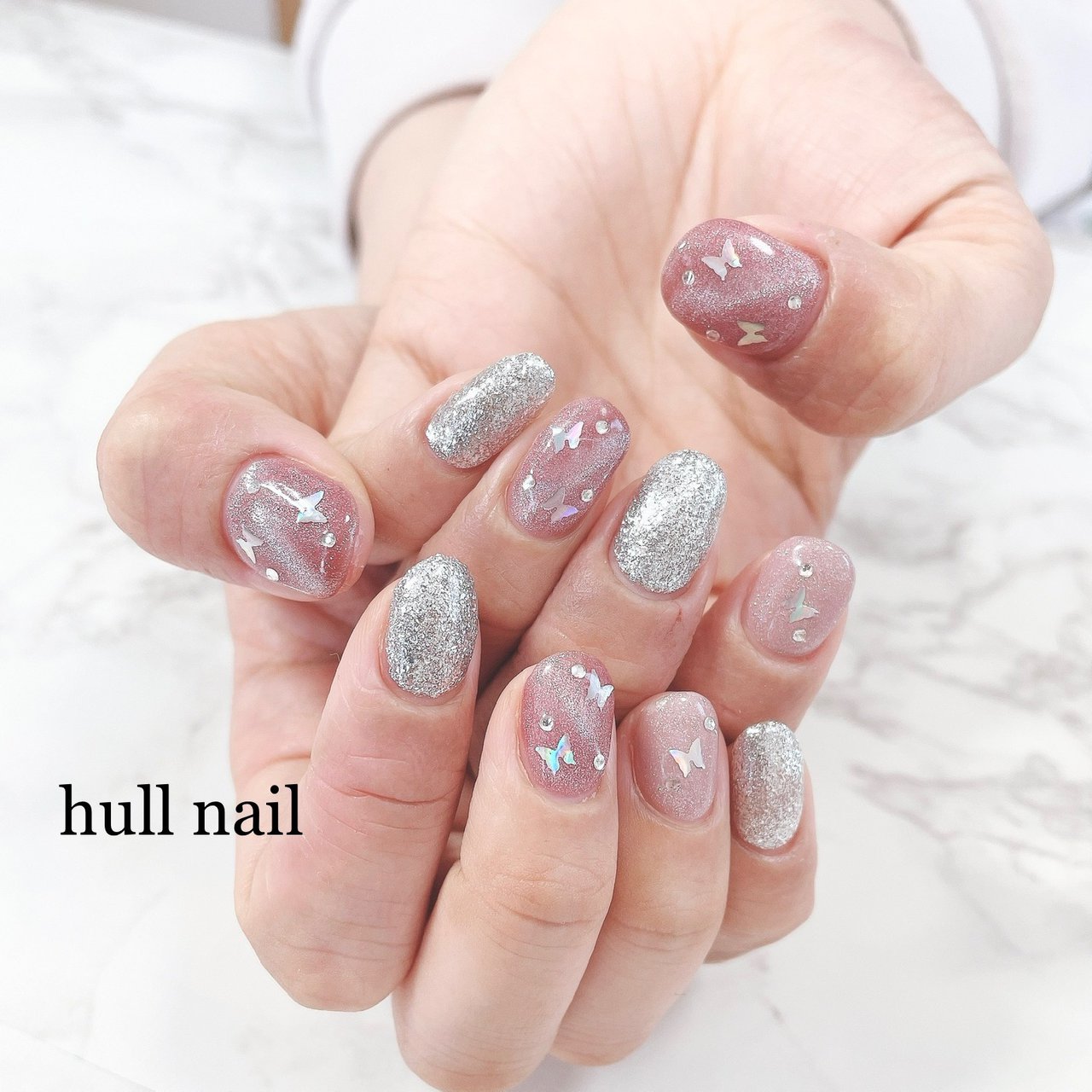 春 入学式 ブライダル ハンド ホログラム Hull Nailのネイルデザイン No ネイルブック