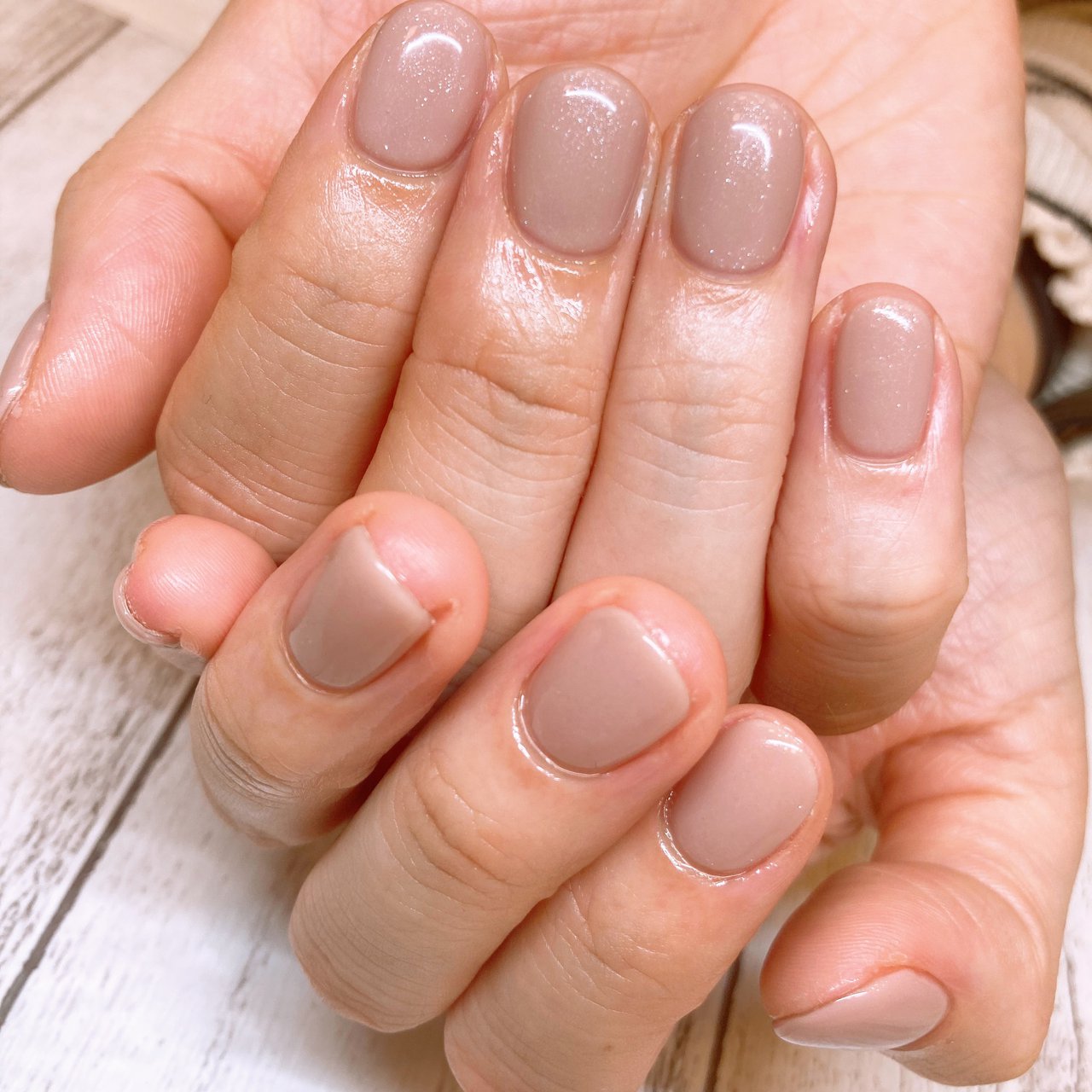 オールシーズン ハンド シンプル ワンカラー ショート Cream Nailのネイルデザイン No ネイルブック