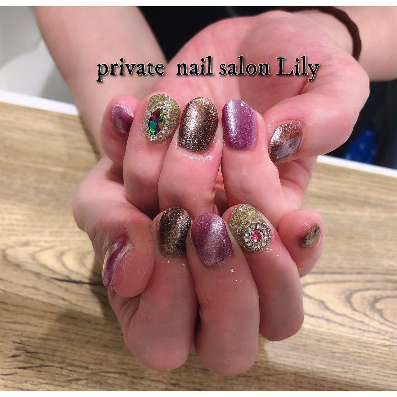 オールシーズン ハンド ビジュー ラメ マグネット Aya 4158のネイルデザイン No ネイルブック