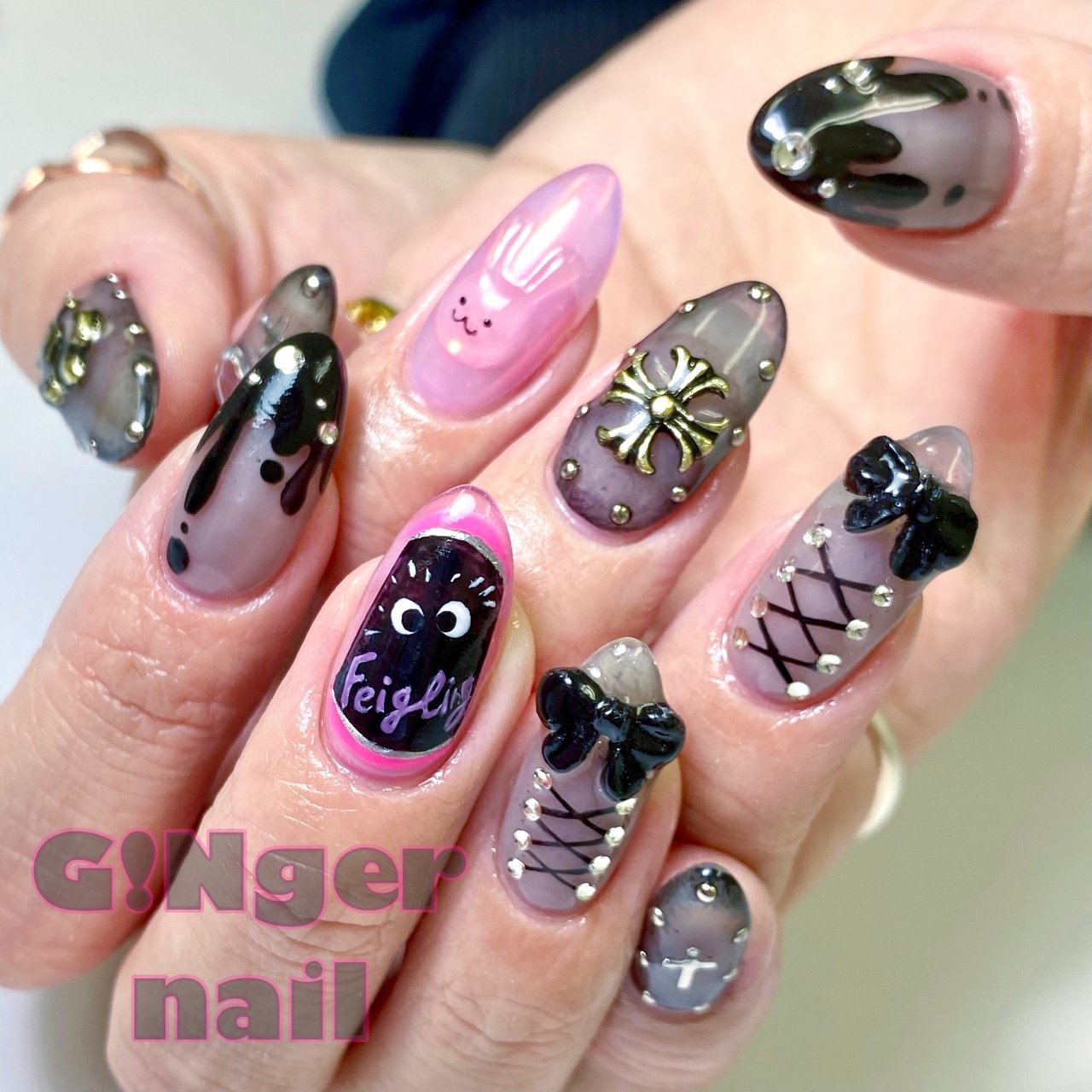 独特の素材 オーダー イースター ウサギ ネイルチップ Nail ネイルチップ 付け爪 Domingotorre Com Uy