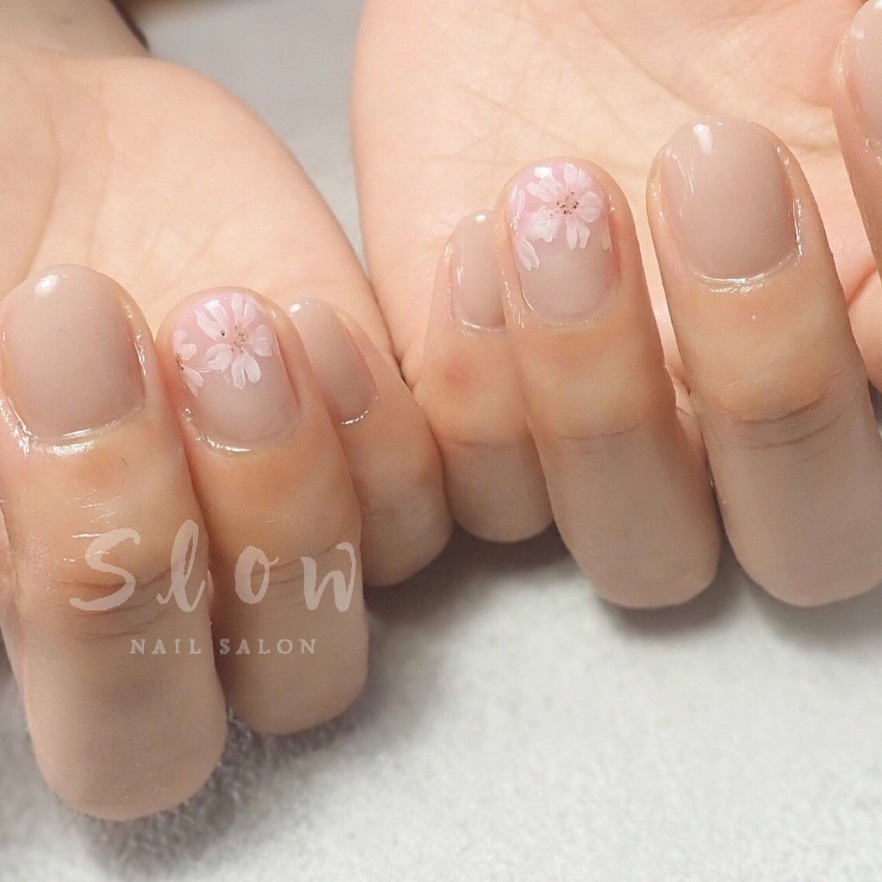 春 オフィス ハンド シンプル ワンカラー Nail Salon Slowのネイルデザイン No ネイルブック
