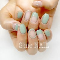 モスグリーンネイルのネイルデザイン ネイルブック