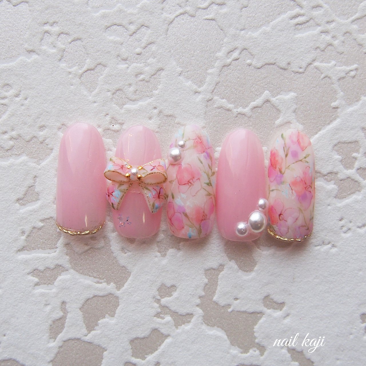 春 夏 ハンド フラワー 3d Nail Kajiのネイルデザイン No ネイルブック