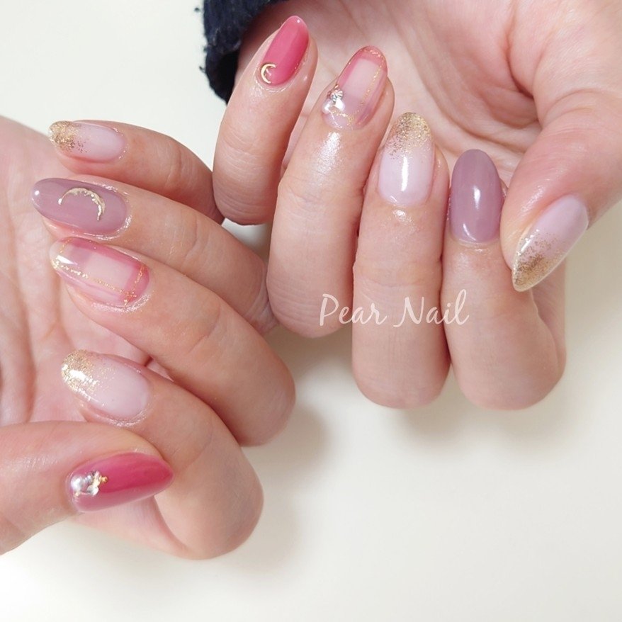 ハンド チェック レッド グレージュ ゴールド Risako のネイルデザイン No ネイルブック