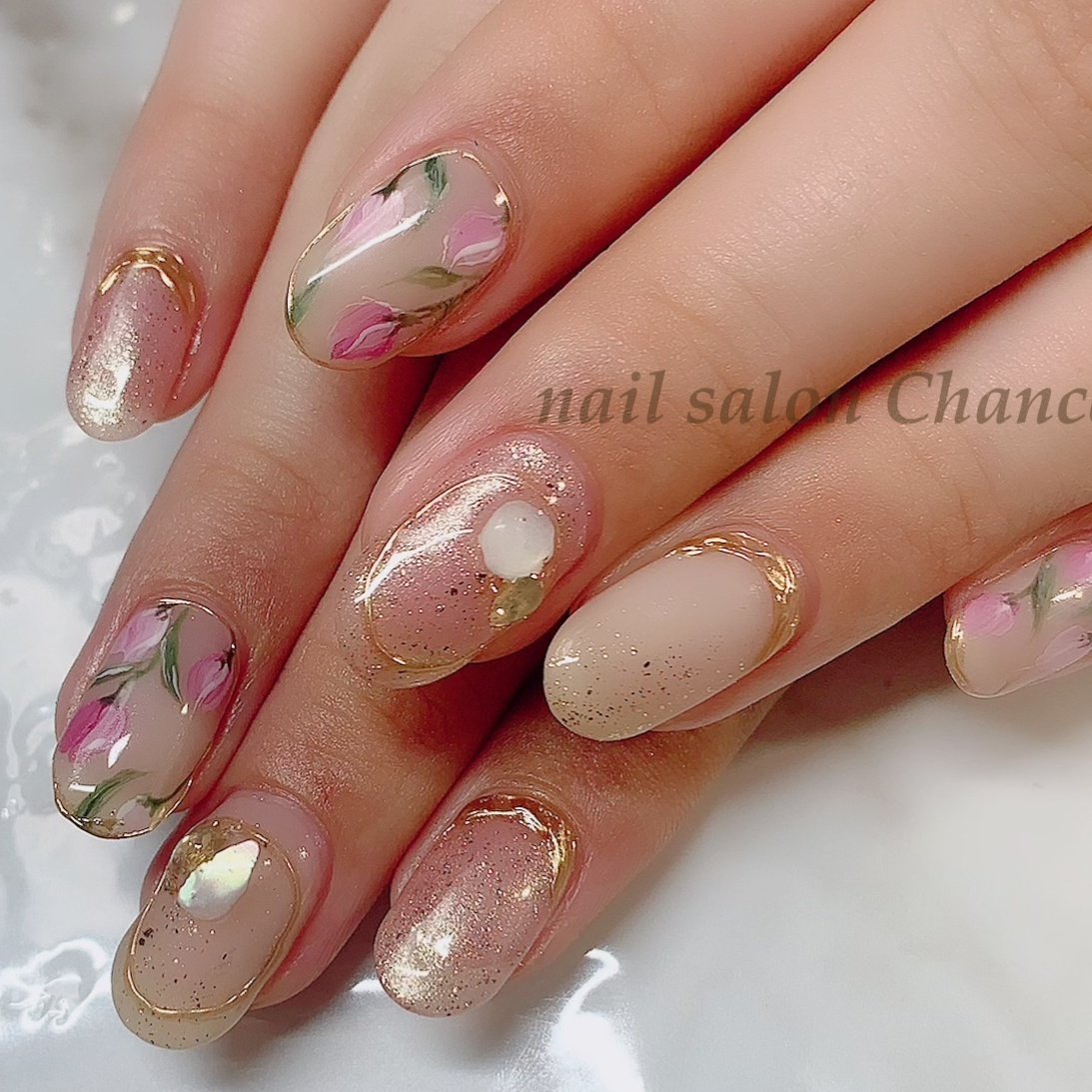 春 夏 オフィス 女子会 ハンド Nailsalonchanceのネイルデザイン No ネイルブック