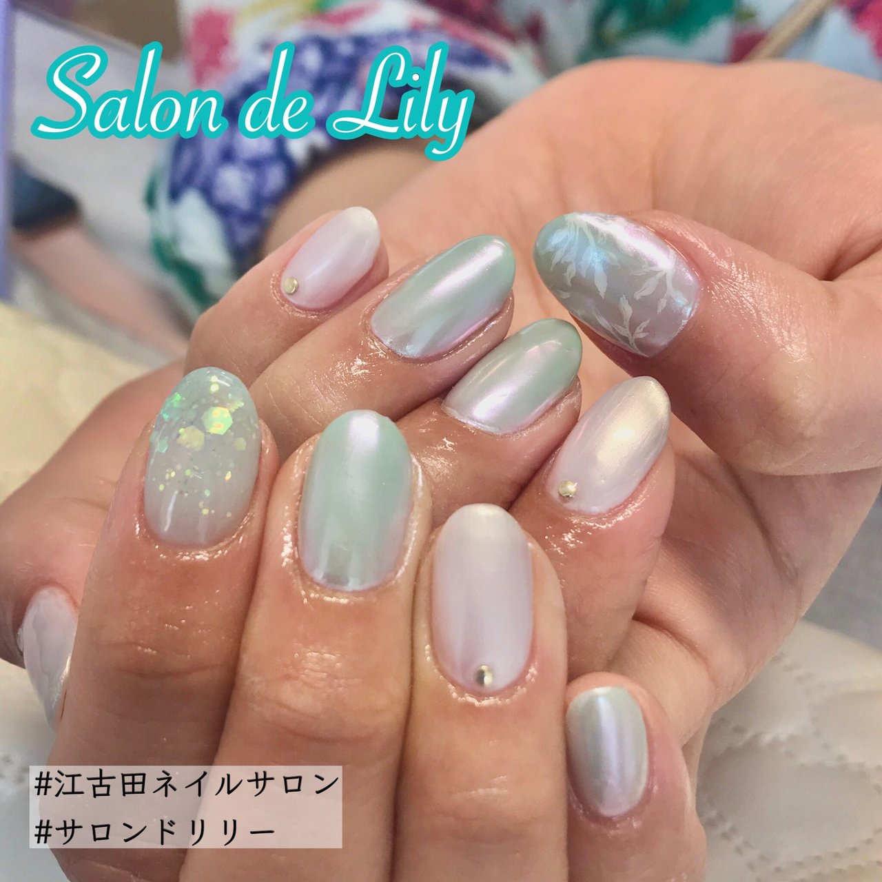 春 夏 ハンド シンプル ボタニカル Salondelilyのネイルデザイン No ネイルブック