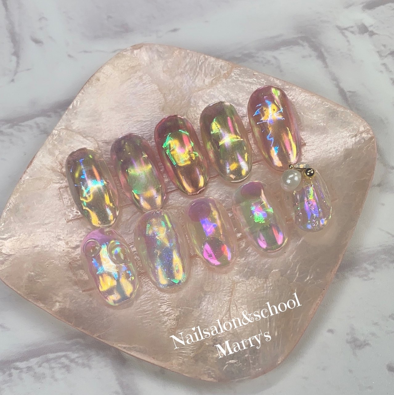春 夏 オフィス 女子会 シンプル Nailsalon Marry Sのネイルデザイン No ネイルブック