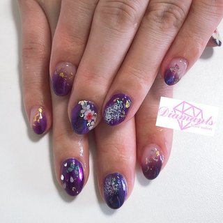 夜桜のネイルデザイン ネイルブック