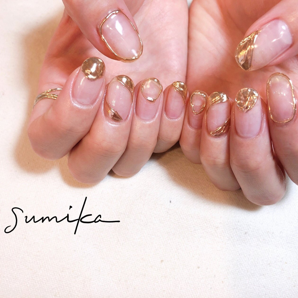 ゴールド Nail Salon Sumikaのネイルデザイン No ネイルブック