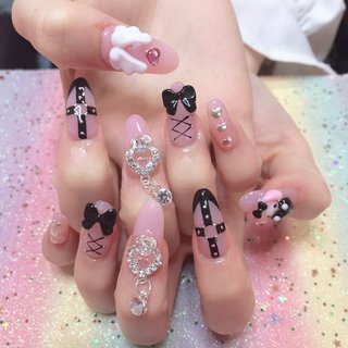 ゆらゆらパーツのネイルデザイン ネイルブック