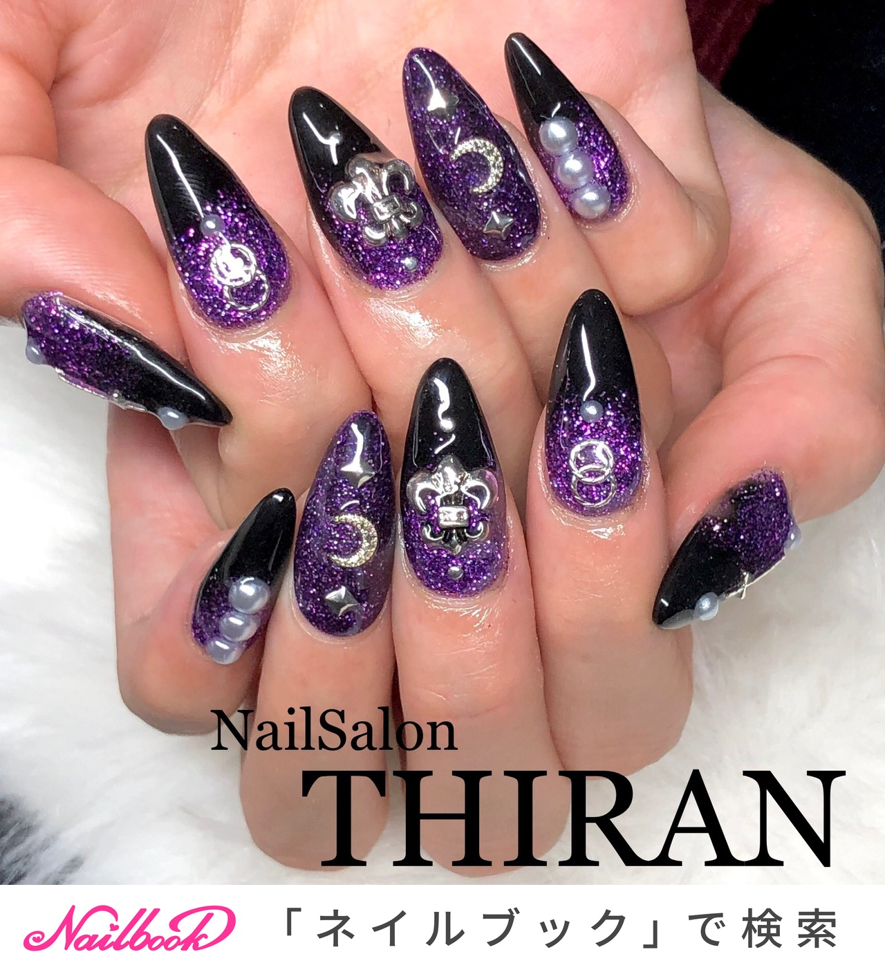 オールシーズン ハンド グラデーション ラメ デコ Nailsalon Thiranのネイルデザイン No ネイルブック