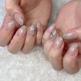 21年 新着順 ビジュー シースルー ワンポイントのネイルデザイン ネイルブック