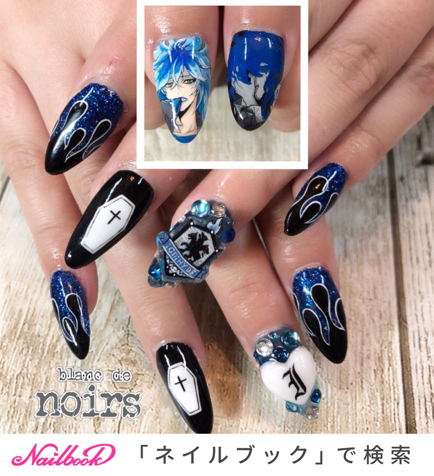 ツイステ【イデア・シュラウド】イメージネイルチップ ツイステ】イデア・シュラウドのイメージネイル作り方 - Nail Album