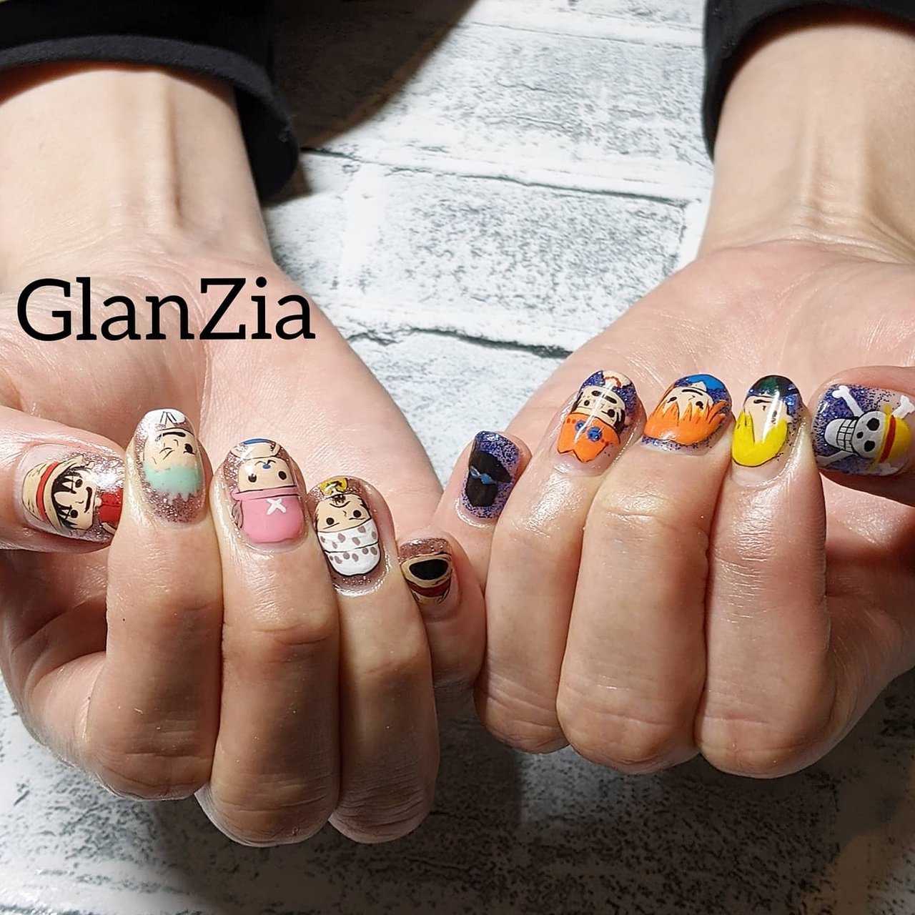 ライブ パーティー ハンド キャラクター ショート Glanzia ｸﾞﾗﾝﾂｨｱ 南流山駅前6分nail Facialのネイル デザイン No ネイルブック