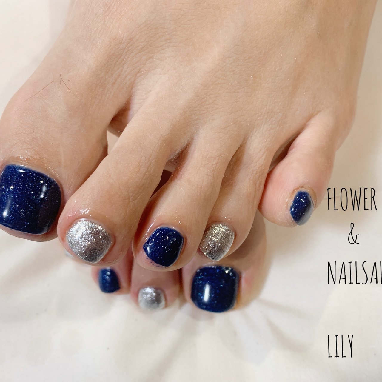 春/フット/シンプル/ラメ/ワンカラー - よしよしのネイルデザイン[No  