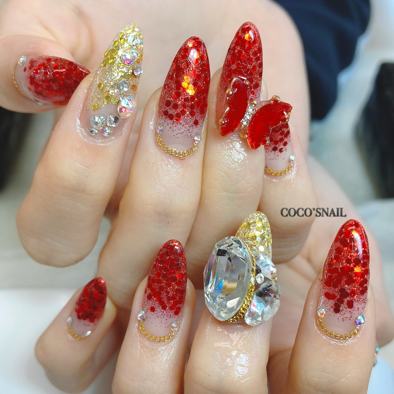 オールシーズン 成人式 卒業式 ハンド ラメ Coco S Nailのネイルデザイン No ネイルブック