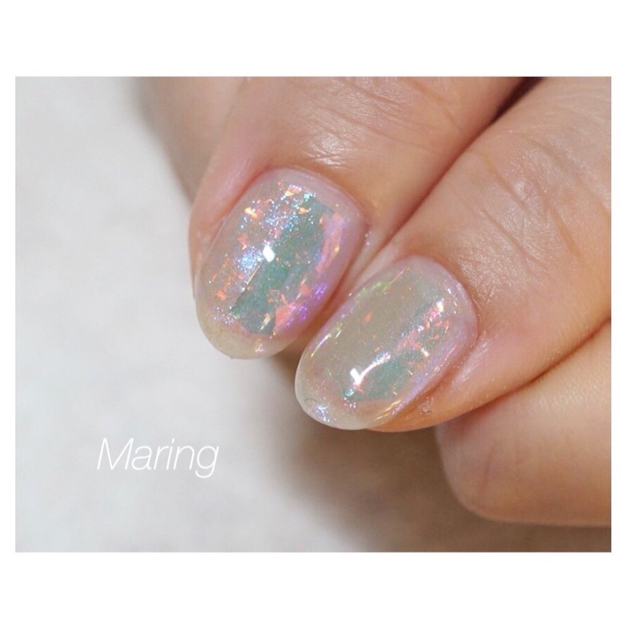 春 ハンド ワンカラー ホイル オーロラ Nailsalon Maring マリング のネイルデザイン No ネイルブック