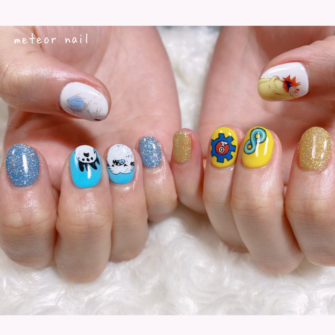 オールシーズン ハンド ラメ ワンカラー キャラクター Meteornail ミーティアネイルのネイルデザイン No ネイルブック
