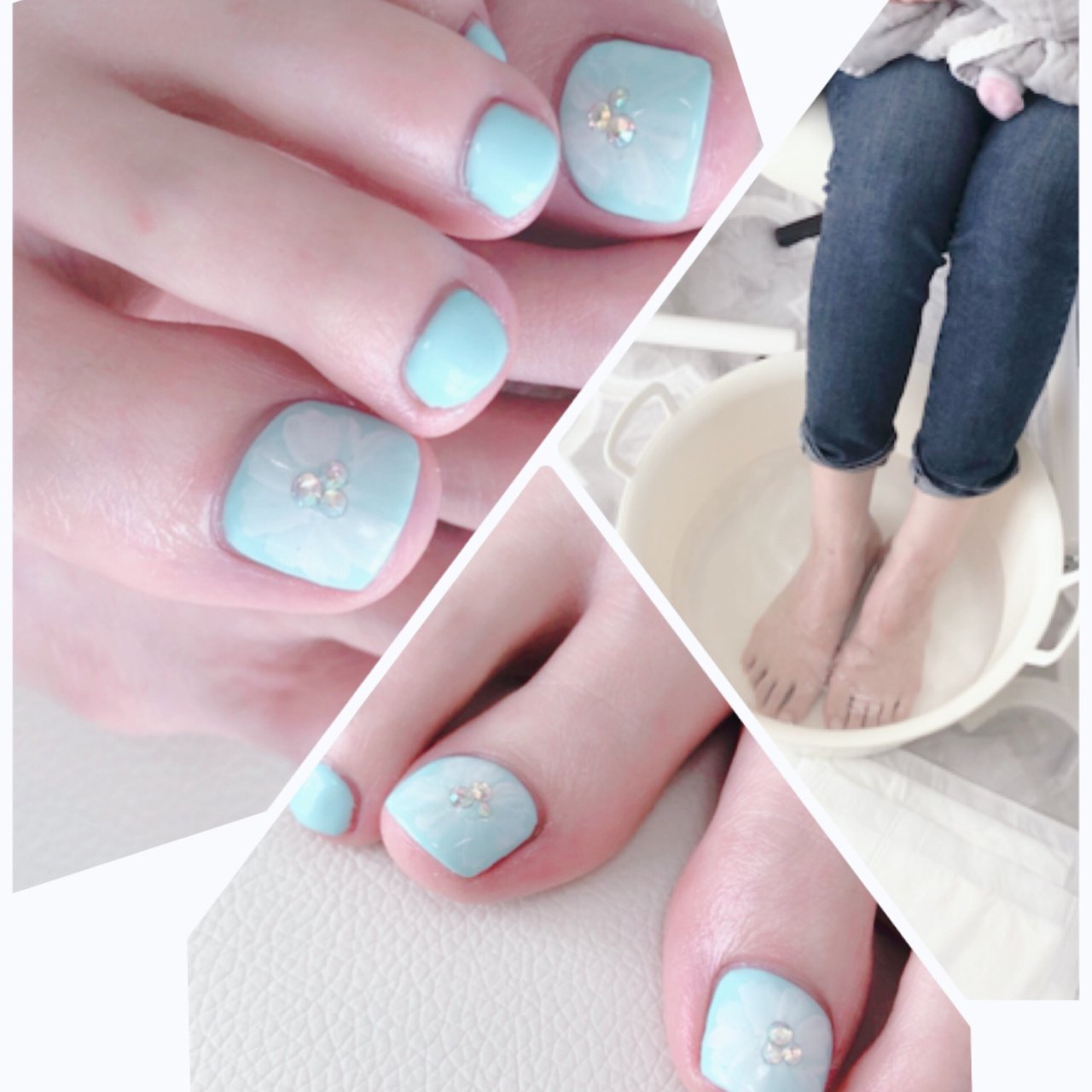 春 夏 フット シンプル フラワー Maokooのネイルデザイン No ネイルブック