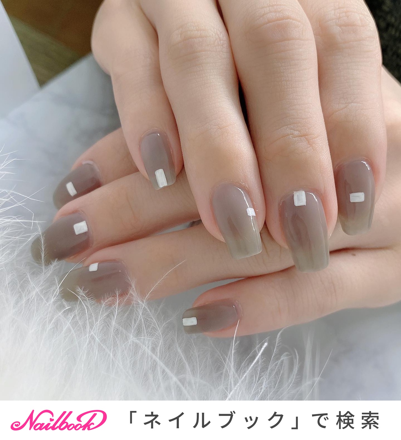 スクエアデザインのネイルデザイン ネイルブック