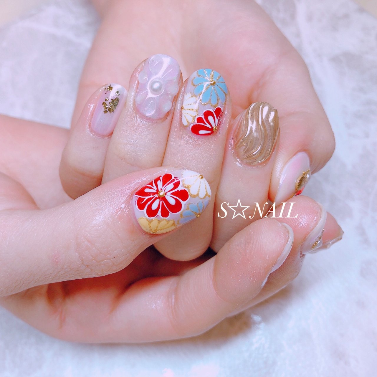 春 成人式 卒業式 ブライダル ハンド 大阪府和泉市 S Nailのネイルデザイン No ネイルブック