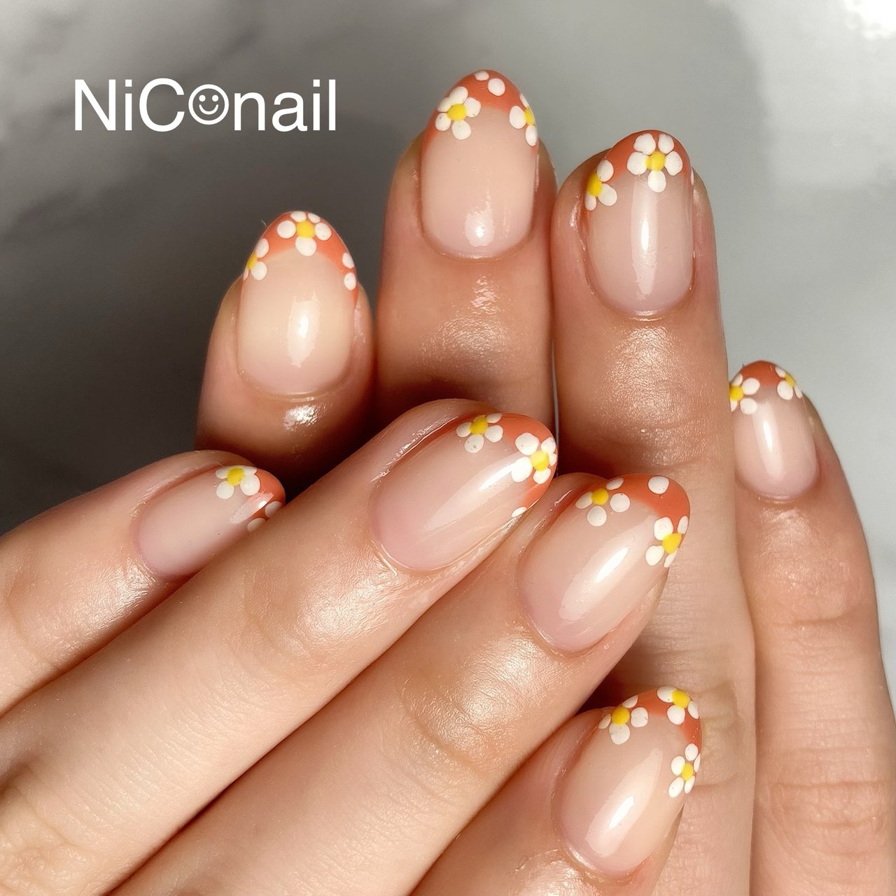 春 ハンド フレンチ フラワー ホワイト Koimomiのネイルデザイン No ネイルブック