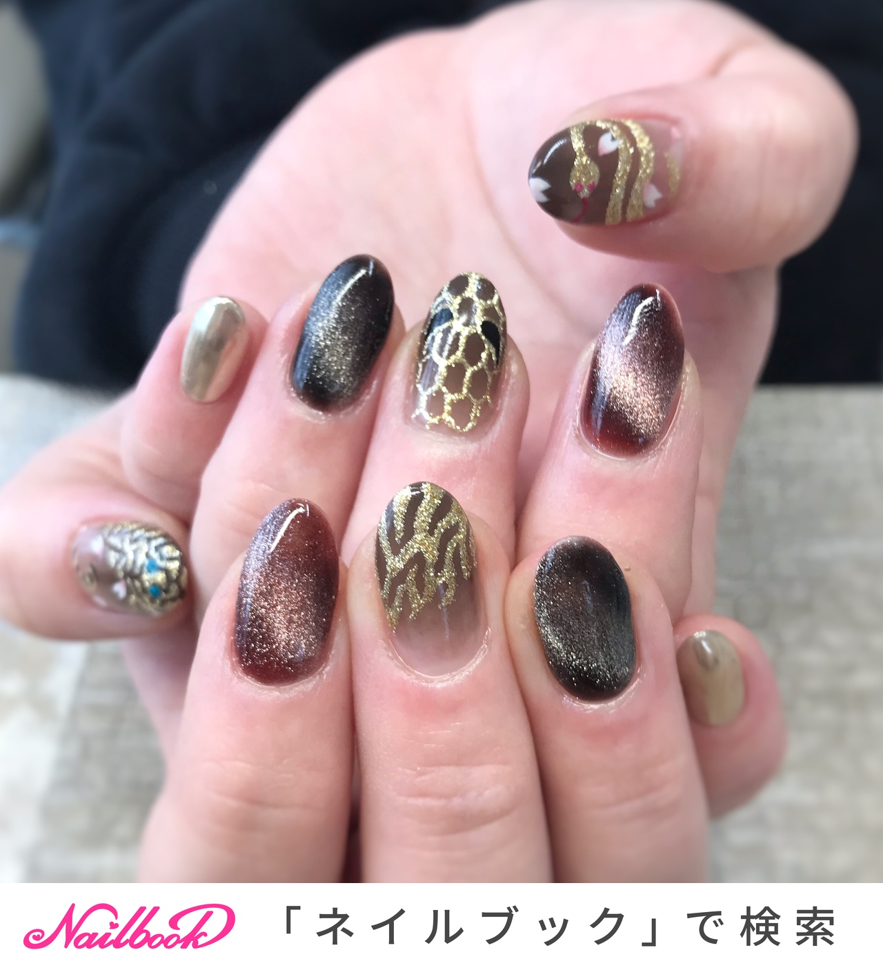 蛇ネイルのネイルデザイン ネイルブック