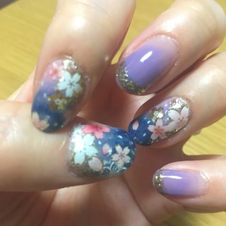 人気順 ネイビー マニキュアのネイルデザイン ネイルブック